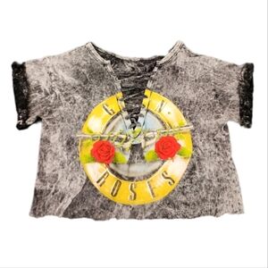 Guns N' Roses Crop Tee Gray Size S/M